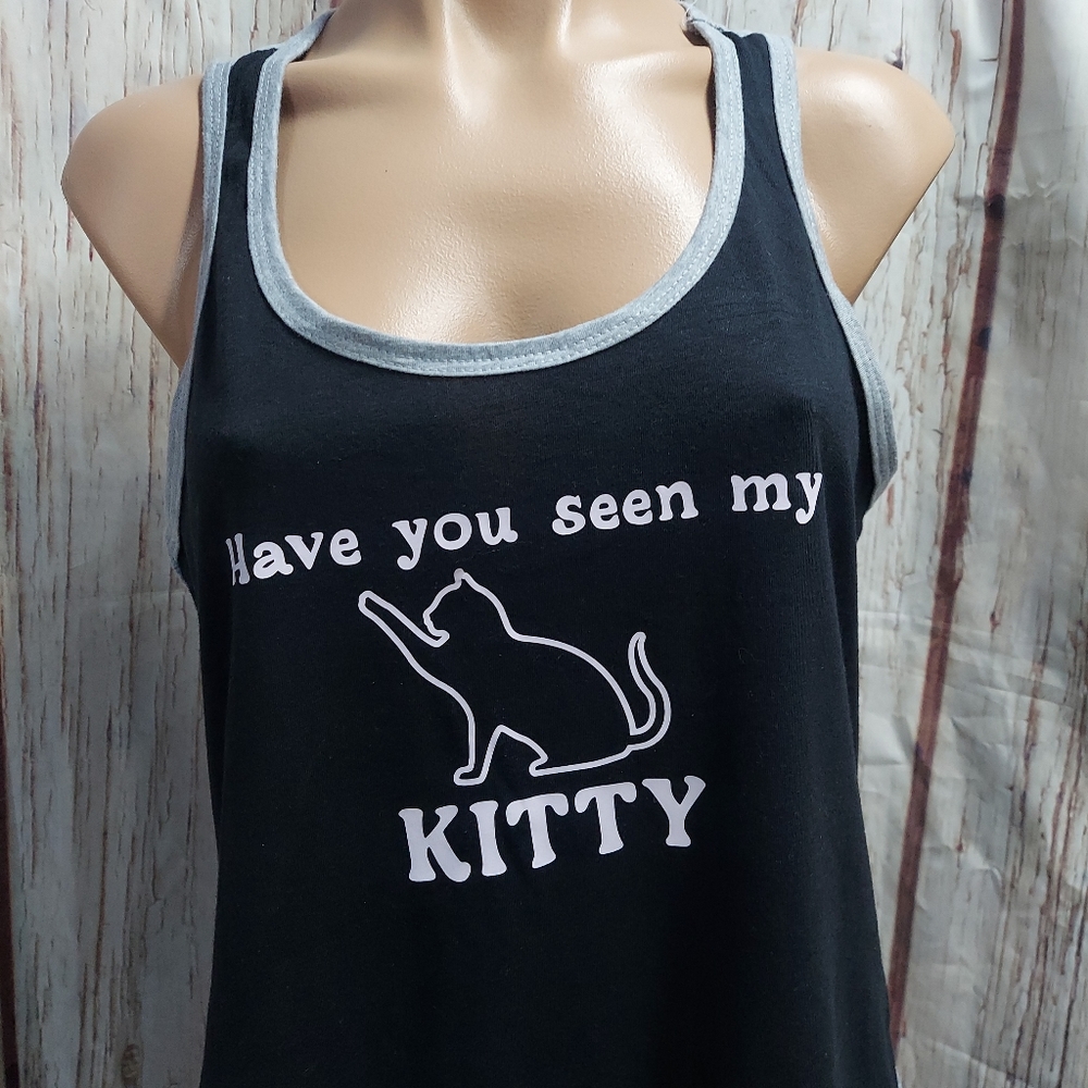 Custom Kitty Racerback Sleeveless Tank Top - Picture 11 of 17